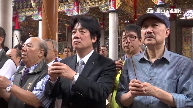 賴清德拜總統廟　廟方喊來新北市服務