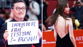 圖 翻攝自韓網　釜山影展　韓孝周　金義聖　合成圖