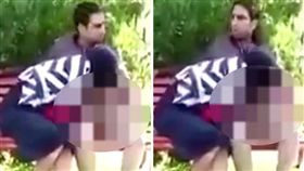 女子公園當眾為男子口交（圖／翻攝自每日星報）