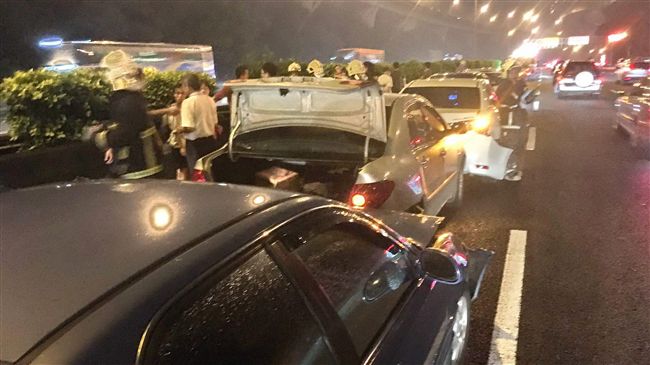 林口交流道8車連環撞　波及19人