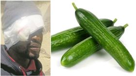 蟒蛇男馬迪畢（Mnombo Madybi）巨雕遭妻攻擊（圖／翻攝自每日星報）