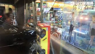 家暴男找不到妻小　酒駕衝撞超商大門