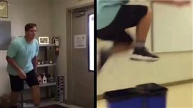 肥宅,跳遠,地震,悲劇　圖／翻攝自ＹｏｕＴｕｂｅ