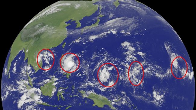 太平洋驚見5氣壓系統！全近台灣來