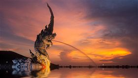 泰國,日落,海邊（圖／Pixabay）