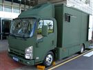 空軍首次公開展示「車載式剖風儀｣，提升災區觀測封場精準度及強化危安天氣監測。（記者邱榮吉/攝影）