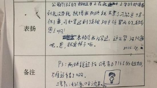 地鐵姊姊神救援　小六女寫超萌表揚信
