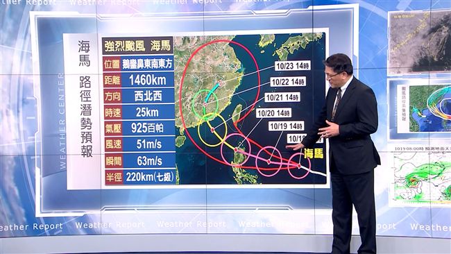 海馬颱風發威　這縣市明晚最先受影響