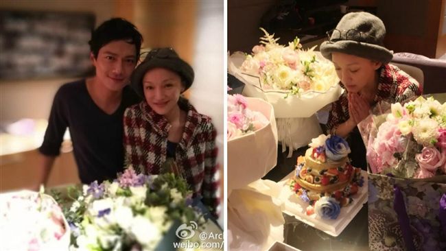 周迅喜慶42歲生日！依偎老公破婚變