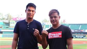 統一獅新秀林威志和林航（圖／統一提供）