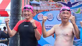 前總統馬英九、泳渡日月潭、游泳（圖／中央社）