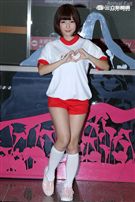 日本女優代言「校花的貼身高手」手遊，來台尋找貼身保護的高手。（記者邱榮吉/攝影）