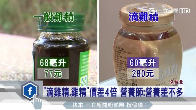 傳統雞精PK滴雞精　營養成分差不多