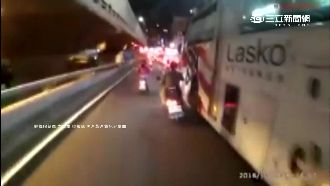 搶車道險輾騎士　客運駕駛遭罰1萬8