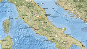 義大利強震／USGS網站