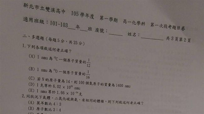 名師出太難遭解聘？網友：都學測題