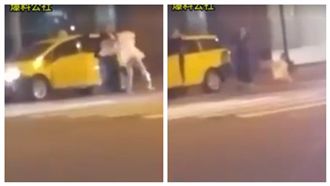 李妍憬遭司機抓頭撞車　痛毆倒地大哭