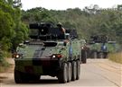 陸軍「長青15號操演｣自10月29日起至11月4日止，實兵對抗演練，由駐防新竹湖口的542裝甲旅，對抗駐守屏東萬金的234機步旅，以雲豹甲車取代履帶戰車參演。（記者邱榮吉/攝影）
