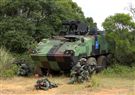 陸軍「長青15號操演｣自10月29日起至11月4日止，實兵對抗演練，由駐防新竹湖口的542裝甲旅，對抗駐守屏東萬金的234機步旅，以雲豹甲車取代履帶戰車參演。（記者邱榮吉/攝影）