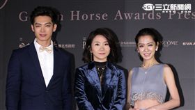 金馬53典禮主持人陶晶瑩、星光大道主持人楊千霈、辰亦儒亮相。（記者邱榮吉/攝影）