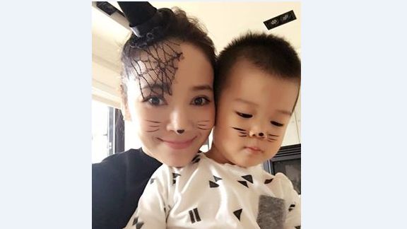 侯佩岑2歲兒　萬聖節成小貓咪萌翻