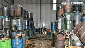 保七總隊破獲一家回收化學廢液再製成黑心水泥添加劑的公司（翻攝畫面）