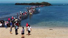 摩西分海,澎湖,奎壁山地質公園,生態,退潮/IG
