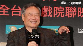 導演李安、演員喬歐文、演員李淳出席「比利．林恩的中場戰事」台北記者會。（記者邱榮吉/攝影）