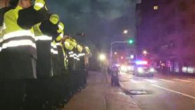 女警陳明慧遺體繞行大埔派出所／翻攝畫面