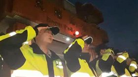 女警陳明慧遺體繞行大埔派出所／翻攝畫面