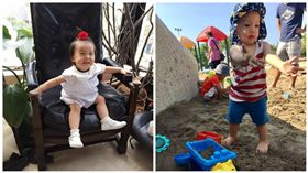 最小網紅咘咘坐學步車　可愛小男友小V寶：我來推就好（圖翻攝自賈靜雯　徐若瑄臉書）