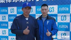富邦職棒隊秋訓，葉君璋、蔡承儒（圖／陳怡汝攝）