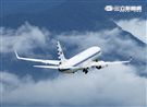 中華民國總統行政專機（空軍一號）。（記者邱榮吉/攝影）