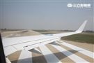 中華民國總統行政專機（空軍一號）。（記者邱榮吉/攝影）