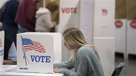 投票,投票所,美國,大選（圖／美聯社／達志影像）