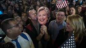 希拉蕊,競選總部,大選,美國,選民,支持者（圖／美聯社／達志影像）16:9