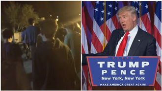 川普入主白宮　留學生不睡覺街頭抗議