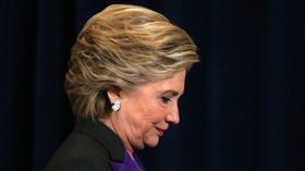 美國總統大選、民主黨候選人希拉蕊敗選感言（圖／路透社／達志影像）