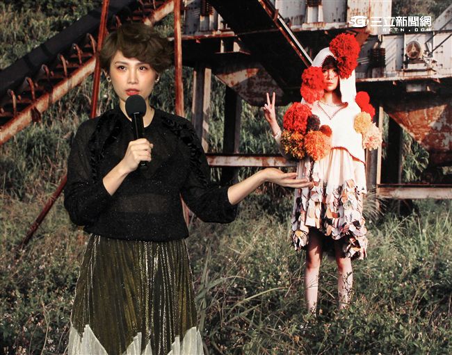 魏如萱「末路狂花」最新專輯正式發片記者會，藝人好友KUSO「你啊你啊」。（記者邱榮吉/攝影）