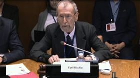 ▲CoNGO主席Cyril Ritchie於會議聲明影片 圖／翻攝自YouTube