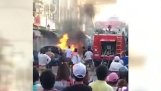 朝天宮廟前連續火燒車　網友：發爐！