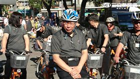 台北市長柯文哲youbike視察松江自行車道 盧冠妃攝