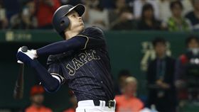 大谷翔平直擊東京巨蛋二壘安打（圖／美聯社／達志影像）