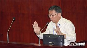 台北市議會總質詢,台北市長柯文哲　圖／記者林敬旻攝