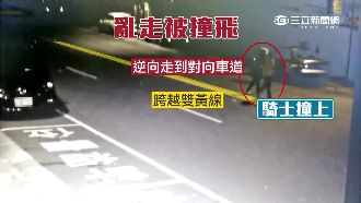 隨意穿越馬路　行人如保齡球瓶遭撞飛