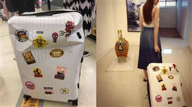 行李箱變形 圖／翻攝自爆料公社