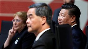 習近平,梁振英（圖／路透社／達志影像）