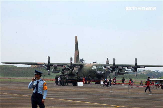 C130力士型運輸機。（記者邱榮吉/攝影）