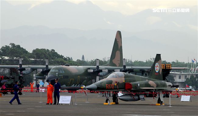 F5-E戰機。（記者邱榮吉/攝影）