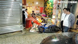 無照男酒駕撞騎樓　嫩妹店員受傷送醫